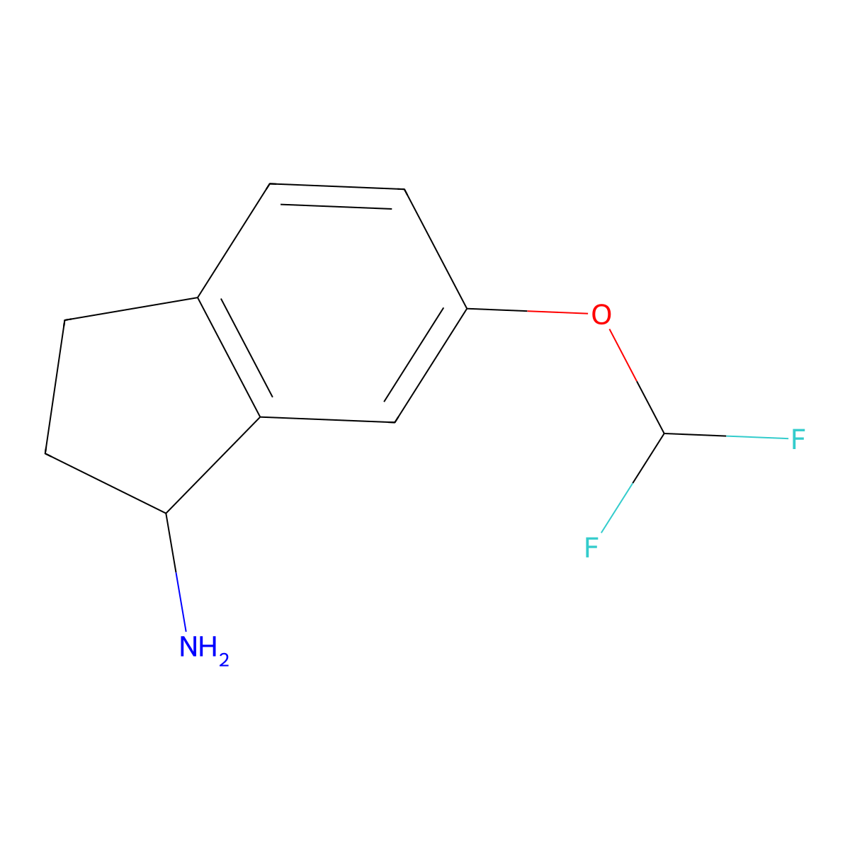 (1s)-6-(Difluoromethoxy)-2,3-dihydro-1h-inden-1-amine molecular structure, CAS 1213355-96-4