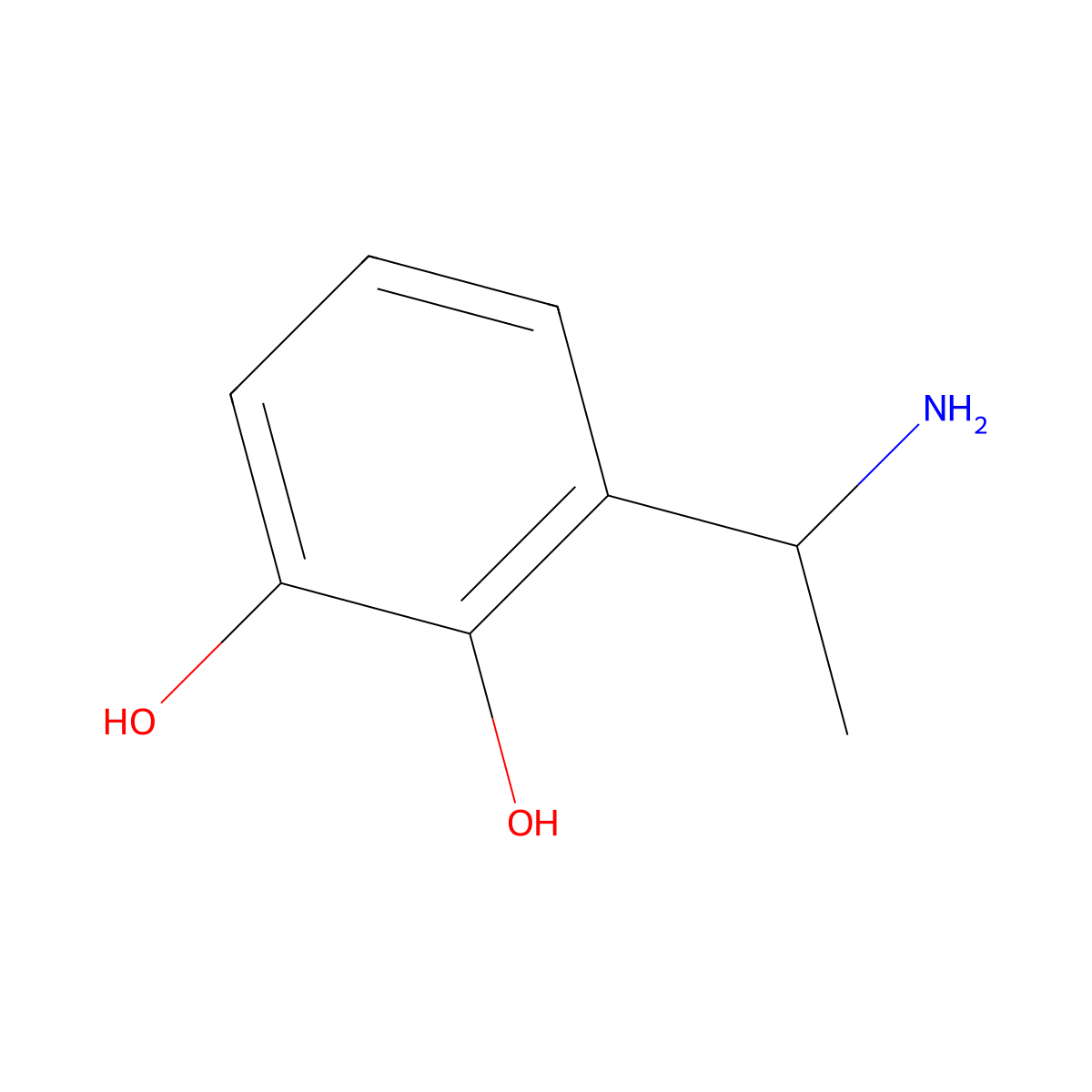 3-[(1r)-1-Aminoethyl]benzene-1,2-diol molecular structure, CAS 1213357-58-4