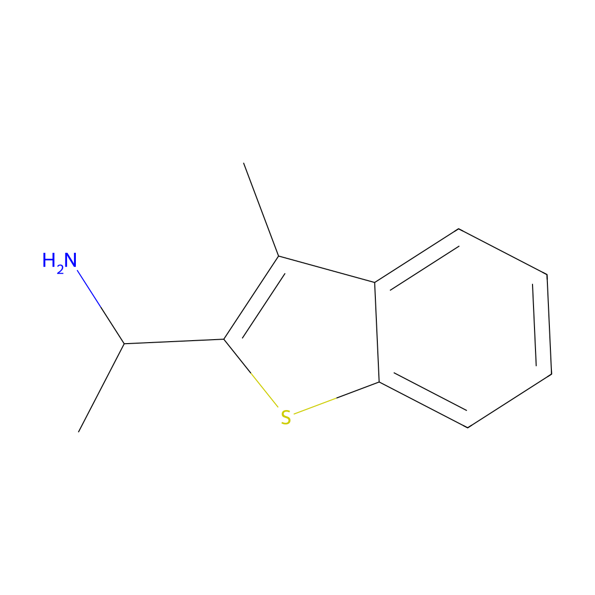 (1S)-1-(3-methyl-1-benzothiophen-2-yl)ethan-1-amine molecular structure, CAS 1213358-09-8