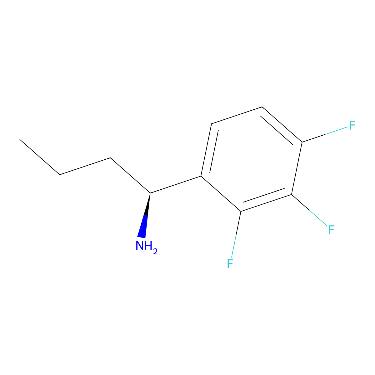 (1S)-1-(2,3,4-Trifluorophenyl)butylamine molecular structure, CAS 1213358-66-7