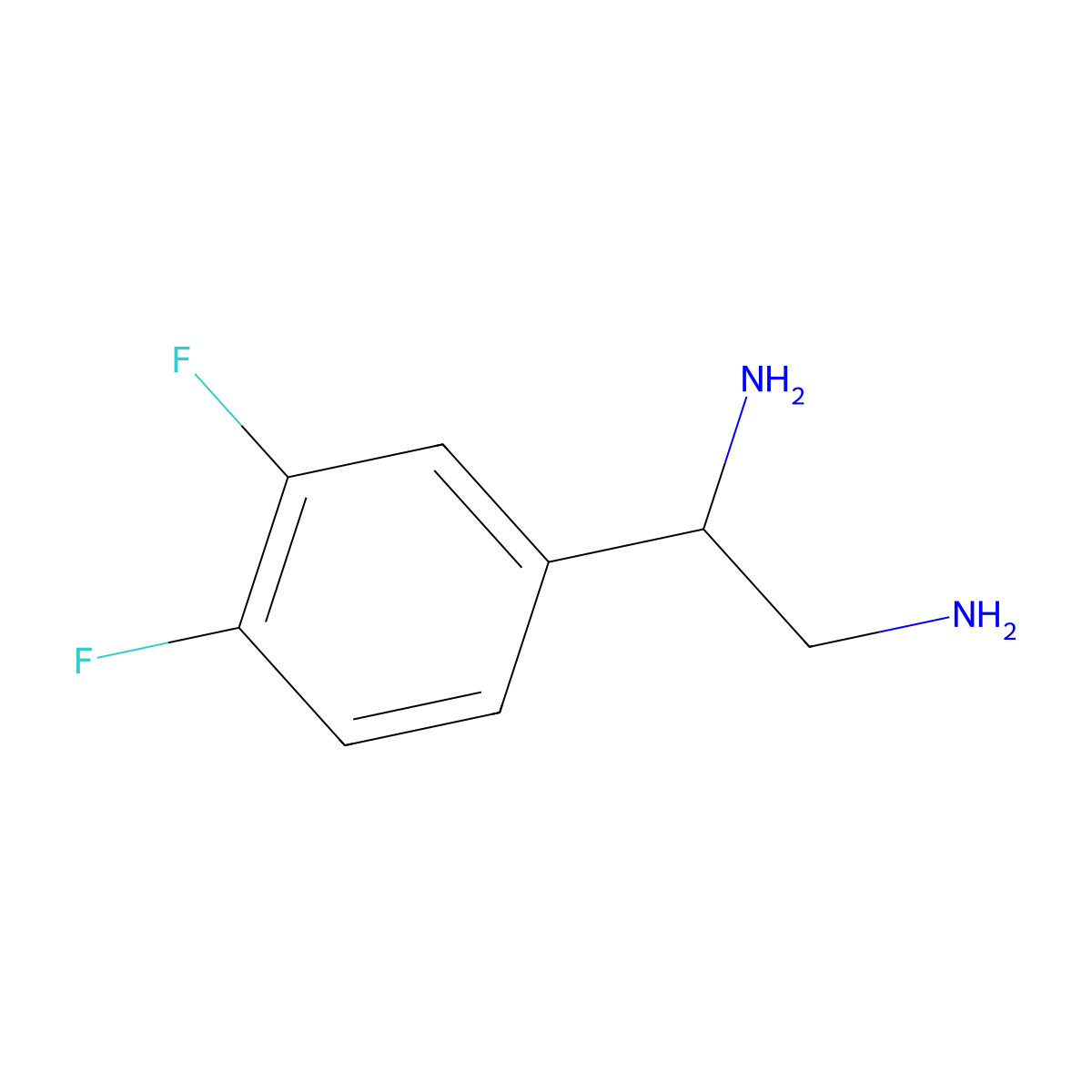 (1R)-1-(3,4-Difluorophenyl)ethane-1,2-diamine molecular structure, CAS 1213358-90-7