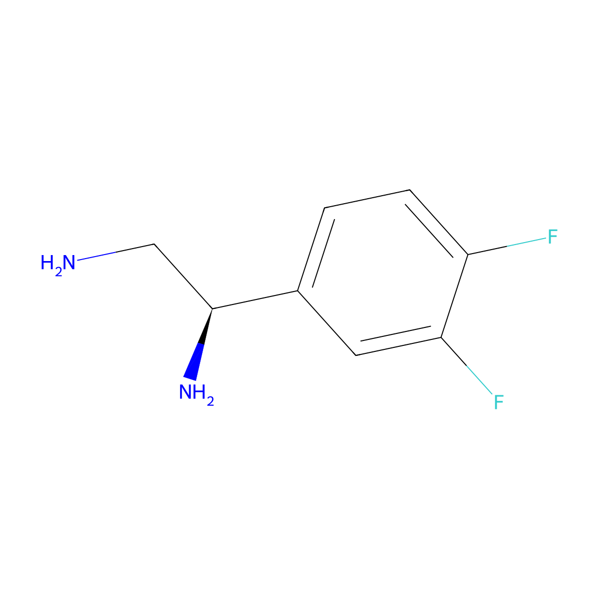 (1R)-1-(3,4-Difluorophenyl)ethane-1,2-diamine molecular structure, CAS 1213358-90-7