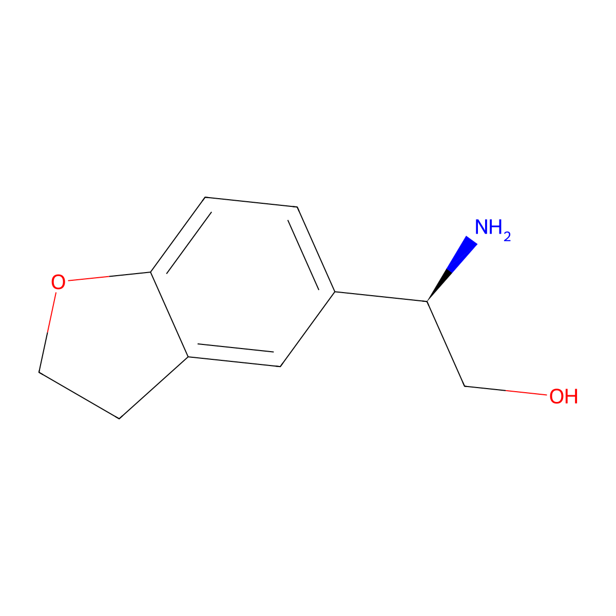 (2R)-2-amino-2-(2,3-dihydro-1-benzofuran-5-yl)ethan-1-ol molecular structure, CAS 1213361-07-9
