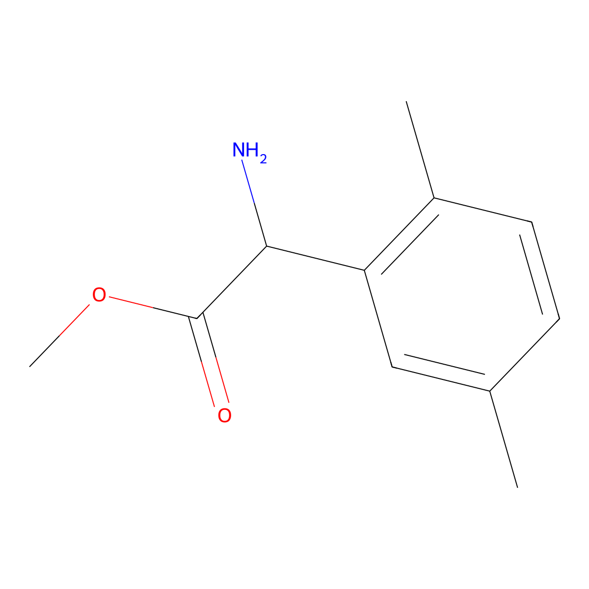 Methyl (S)-2-amino-2-(2,5-dimethylphenyl)acetate molecular structure, CAS 1213361-49-9
