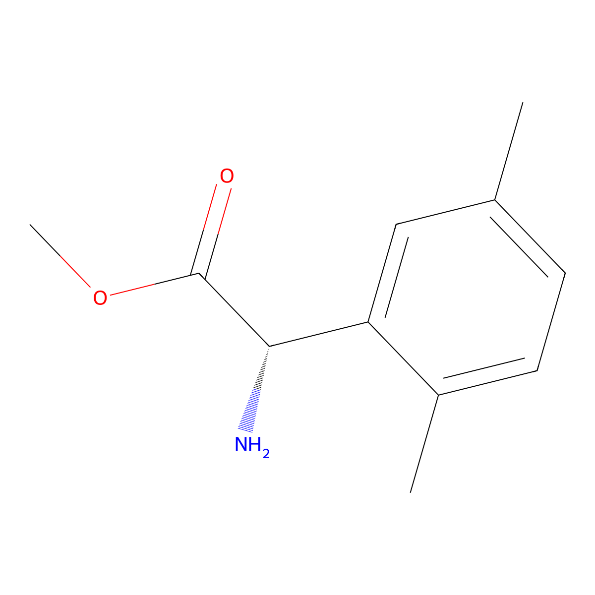 Methyl (S)-2-amino-2-(2,5-dimethylphenyl)acetate molecular structure, CAS 1213361-49-9