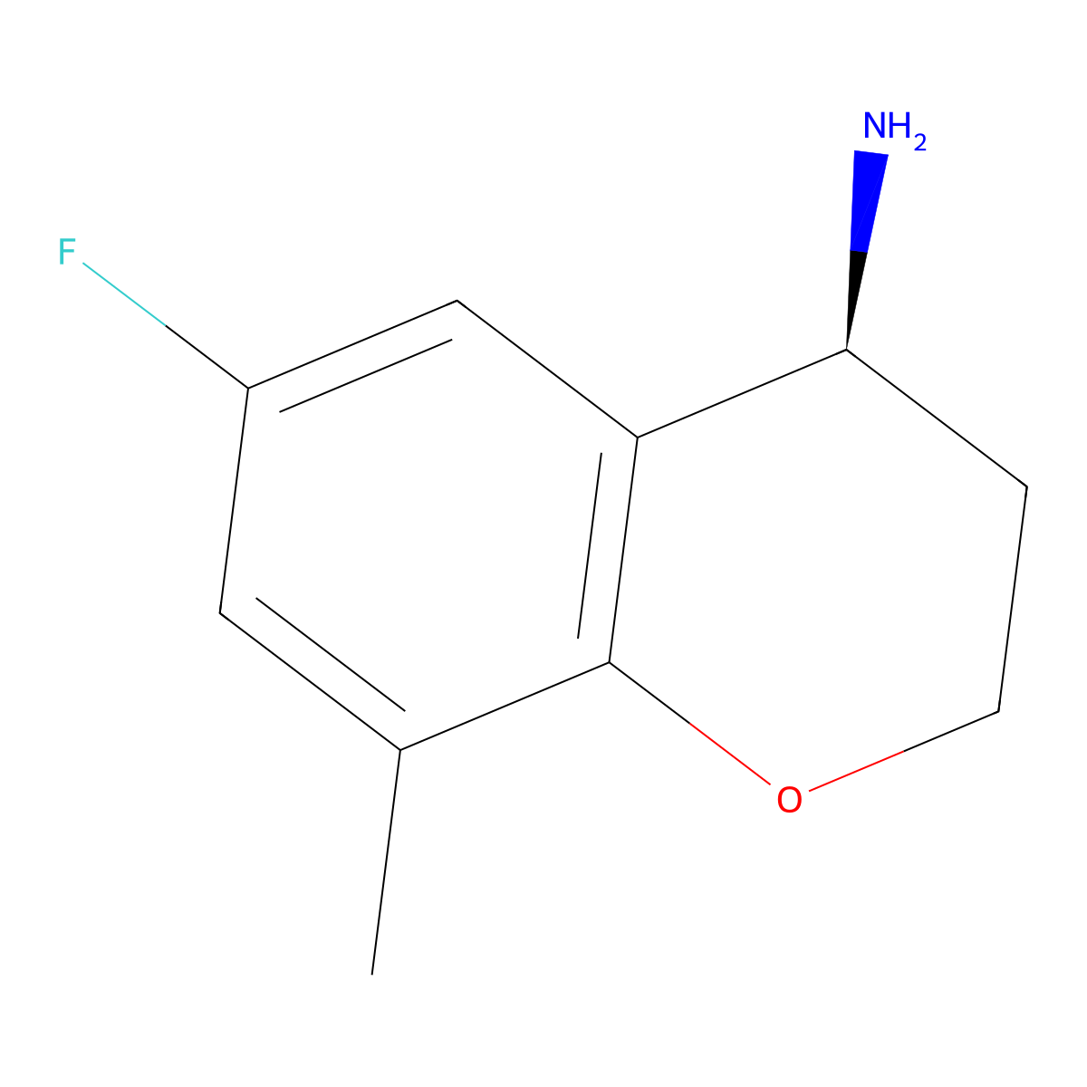 (S)-6-Fluoro-8-methylchroman-4-amine molecular structure, CAS 1213361-81-9