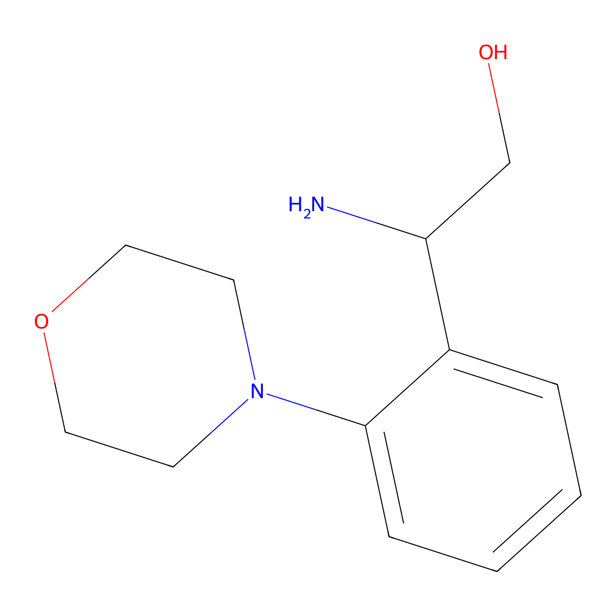 (r)-2-Amino-2-(2-morpholinophenyl)ethan-1-ol molecular structure, CAS 1213362-49-2