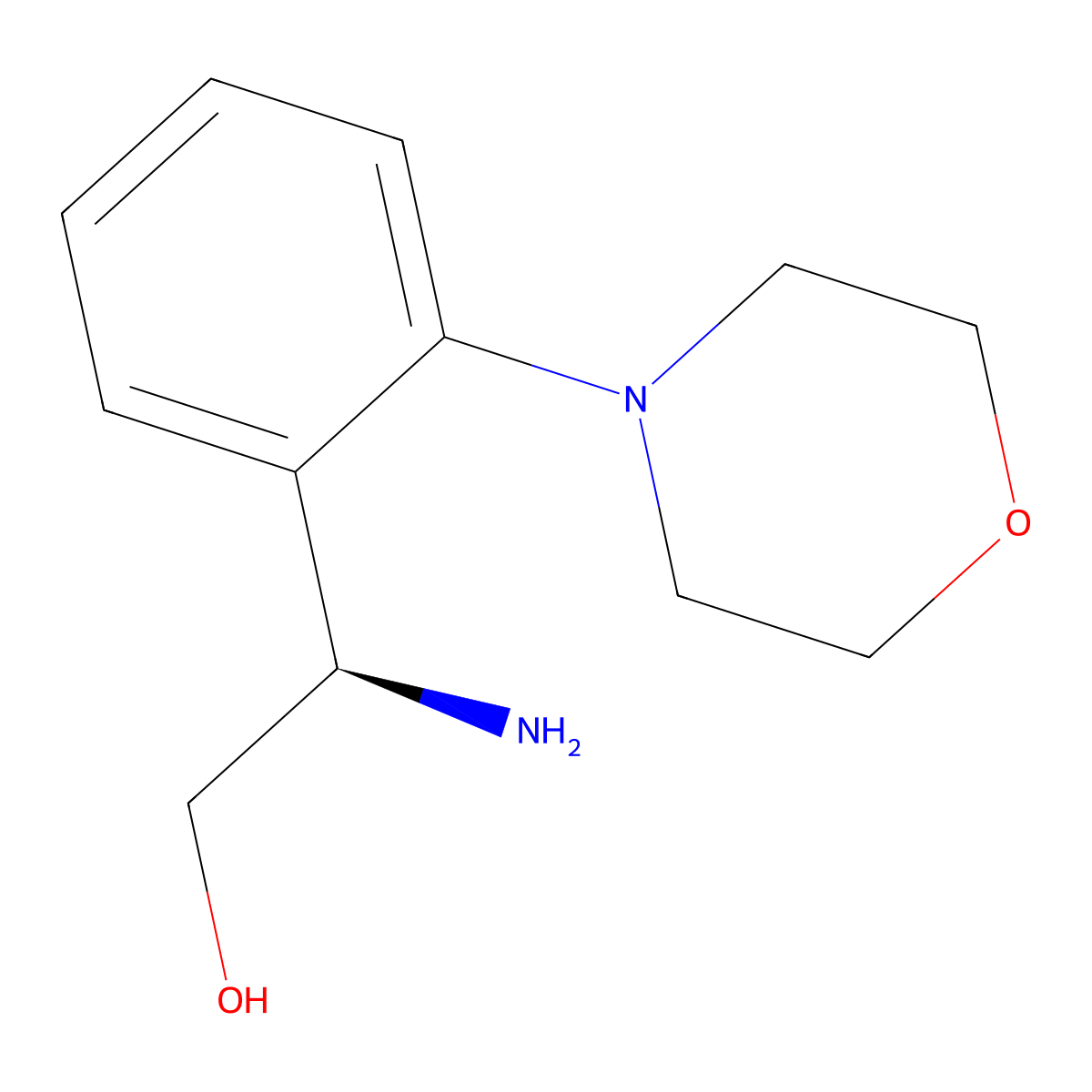 (r)-2-Amino-2-(2-morpholinophenyl)ethan-1-ol molecular structure, CAS 1213362-49-2