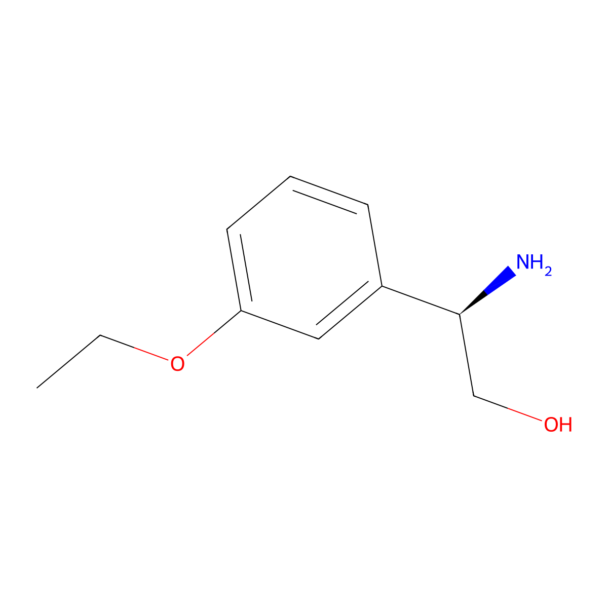 (2R)-2-Amino-2-(3-ethoxyphenyl)ethan-1-OL molecular structure, CAS 1213363-61-1