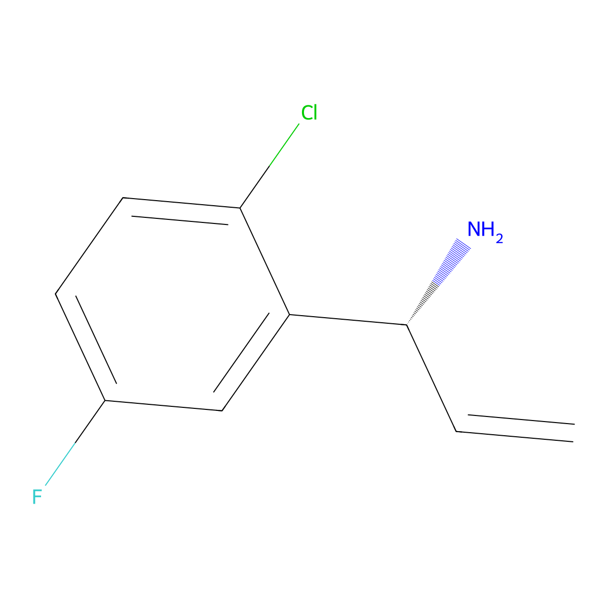 (R)-1-(2-Chloro-5-fluorophenyl)prop-2-EN-1-amine molecular structure, CAS 1213363-91-7