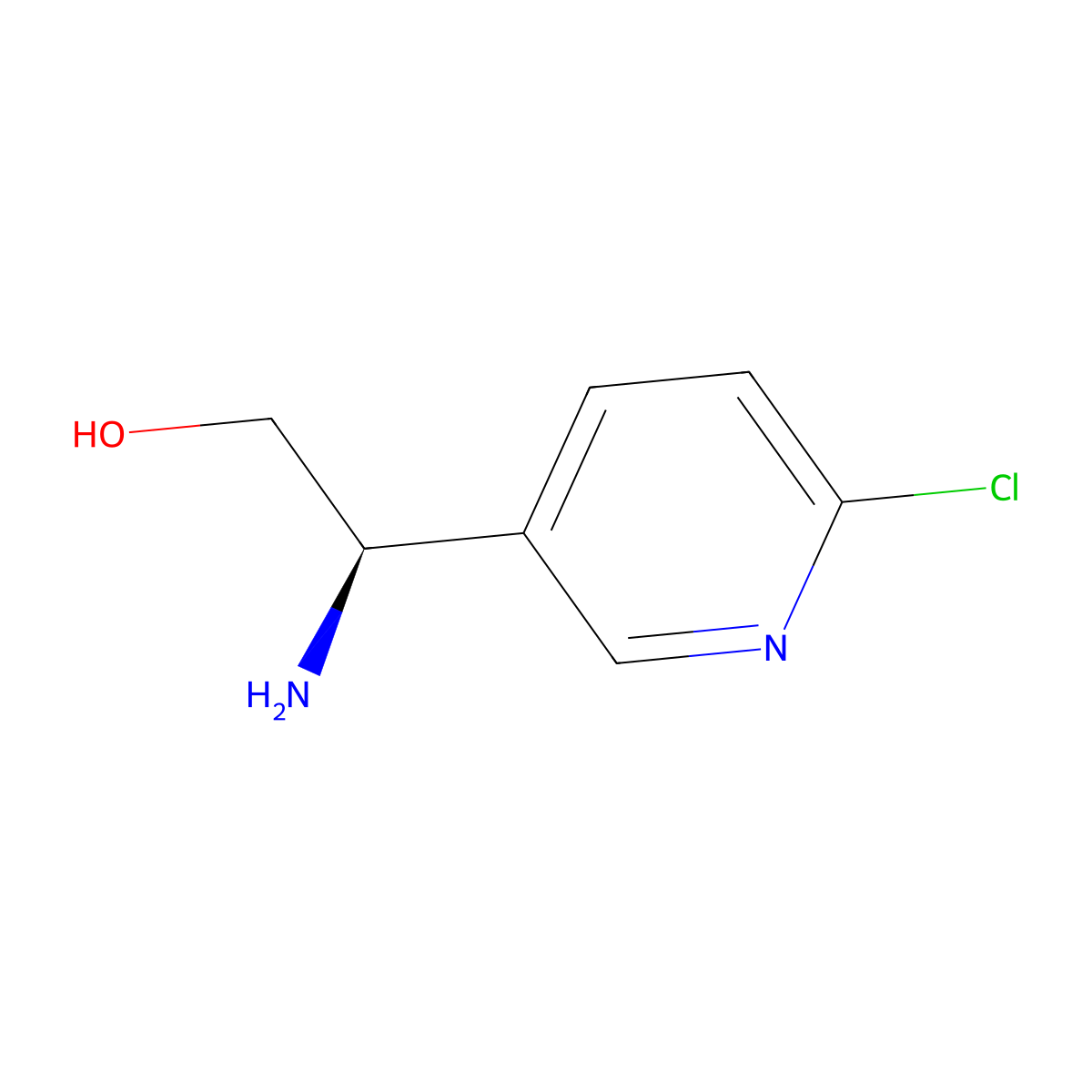 (R)-2-Amino-2-(6-chloropyridin-3-yl)ethanol molecular structure, CAS 1213364-39-6