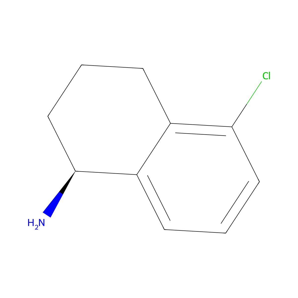 (S)-5-Chloro-1,2,3,4-tetrahydronaphthalen-1-amine molecular structure, CAS 1213364-80-7