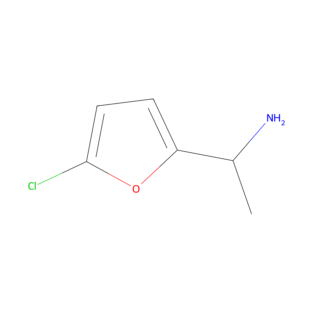 (1s)-1-(5-Chlorofuran-2-yl)ethan-1-amine molecular structure, CAS 1213366-06-3