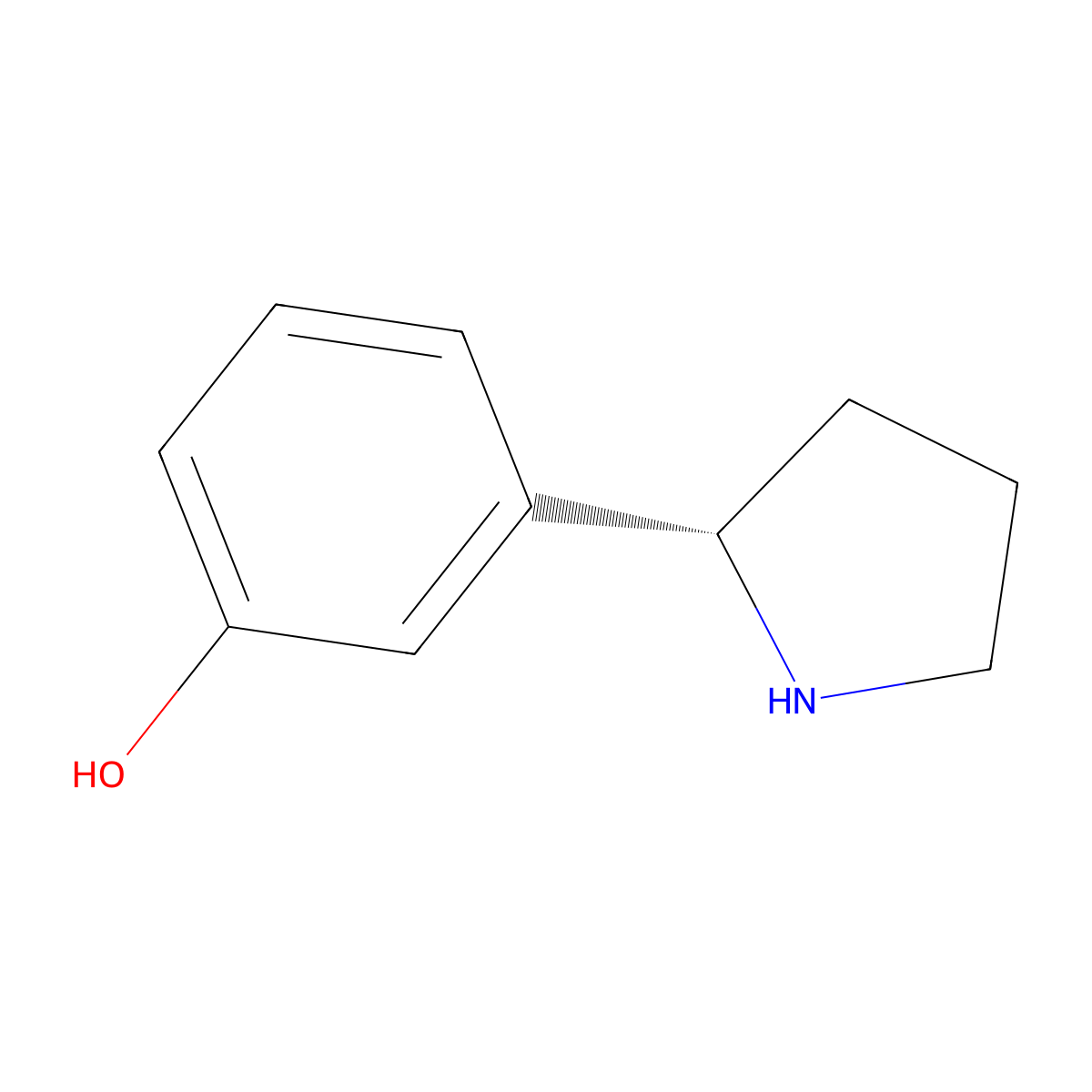 3-((2S)Pyrrolidin-2-YL)phenol molecular structure, CAS 1213366-76-7