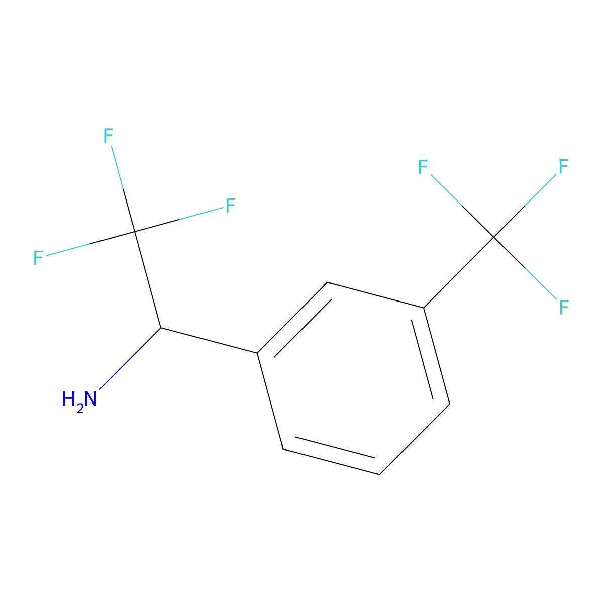 (S)-2,2,2-Trifluoro-1-(3-(trifluoromethyl)phenyl)ethanamine molecular structure, CAS 1213368-14-9