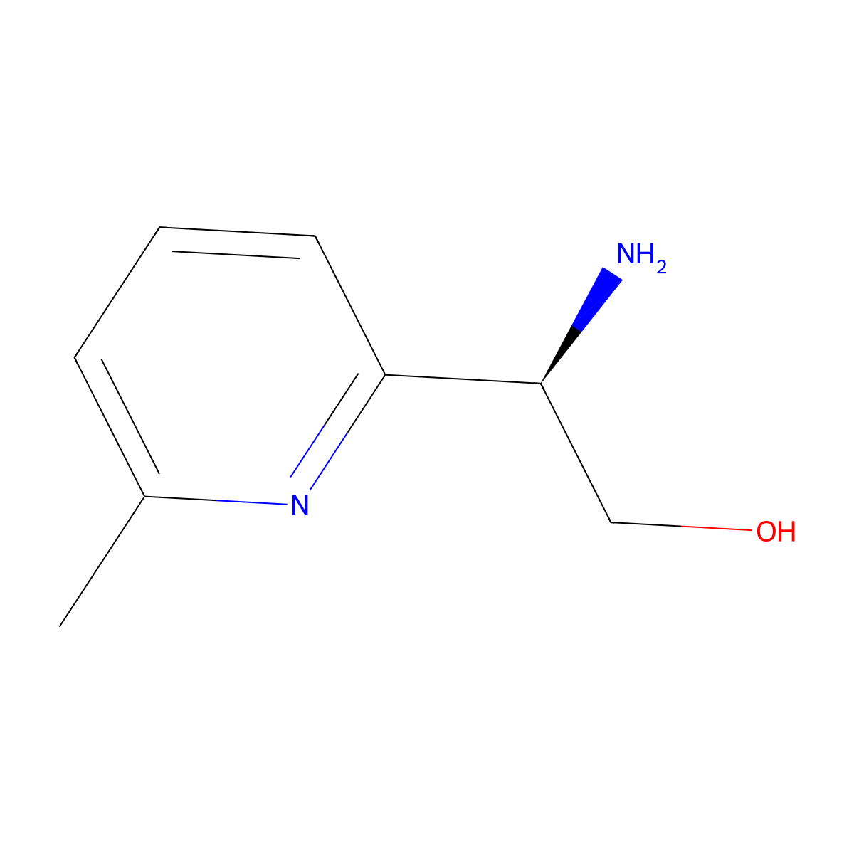 (2r)-2-Amino-2-(6-methylpyridin-2-yl)ethan-1-ol molecular structure, CAS 1213370-87-6