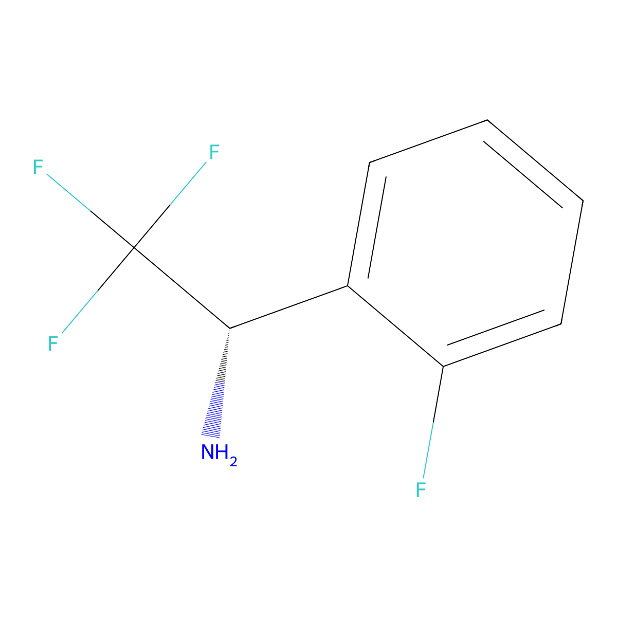 (S)-2,2,2-Trifluoro-1-(2-fluorophenyl)ethanamine molecular structure, CAS 1213370-95-6