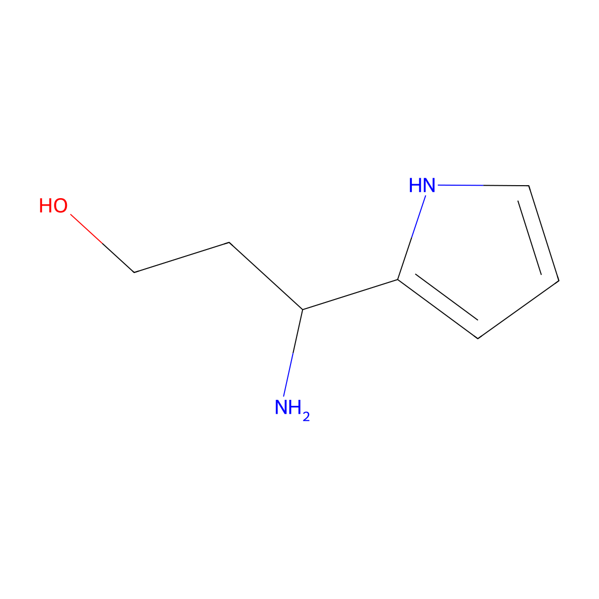 (3R)-3-amino-3-(1H-pyrrol-2-yl)propan-1-ol molecular structure, CAS 1213371-82-4