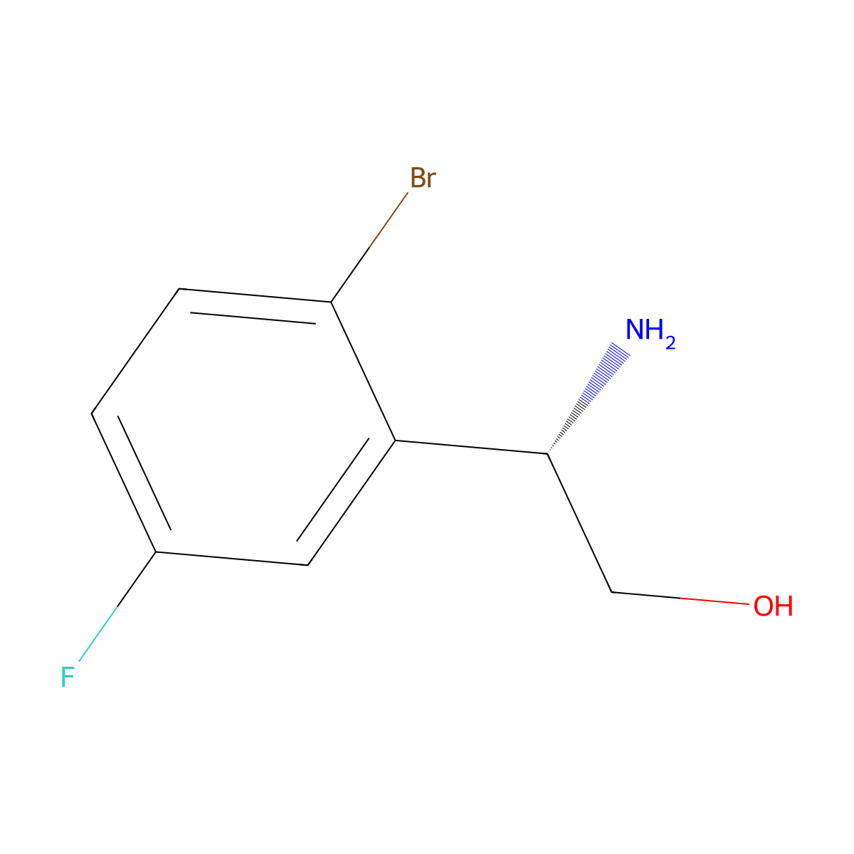 (S)-2-Amino-2-(2-bromo-5-fluorophenyl)ethan-1-OL molecular structure, CAS 1213371-91-5