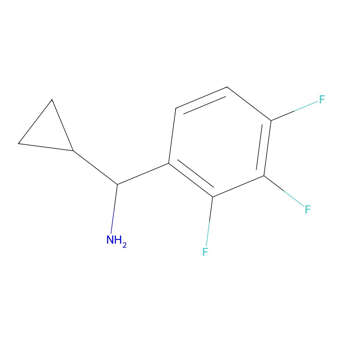 (1R)Cyclopropyl(2,3,4-trifluorophenyl)methylamine molecular structure, CAS 1213372-04-3