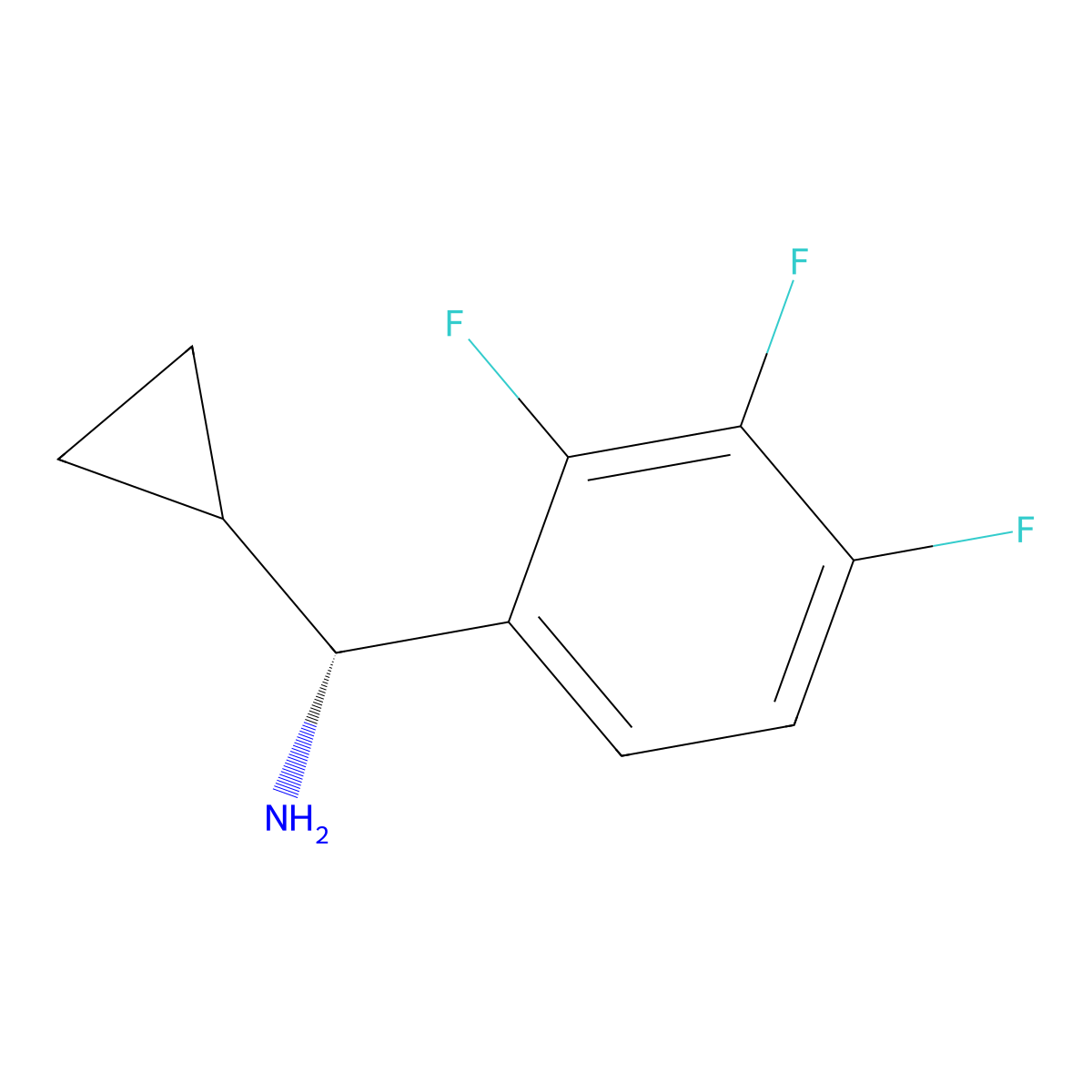 (1R)Cyclopropyl(2,3,4-trifluorophenyl)methylamine molecular structure, CAS 1213372-04-3