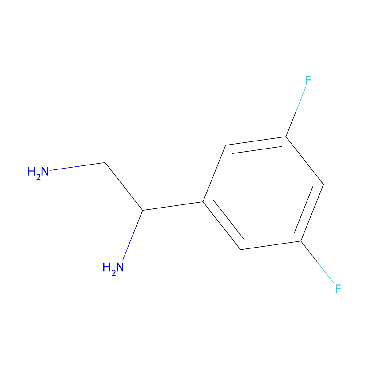 (1R)-1-(3,5-Difluorophenyl)ethane-1,2-diamine molecular structure, CAS 1213373-60-4