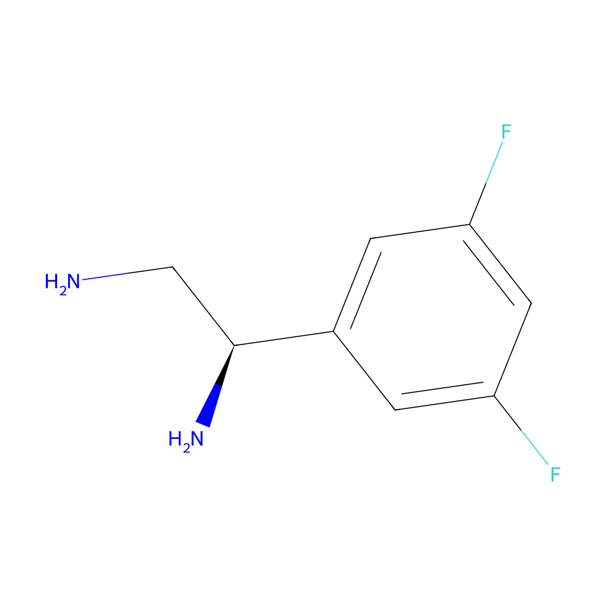 (1R)-1-(3,5-Difluorophenyl)ethane-1,2-diamine molecular structure, CAS 1213373-60-4