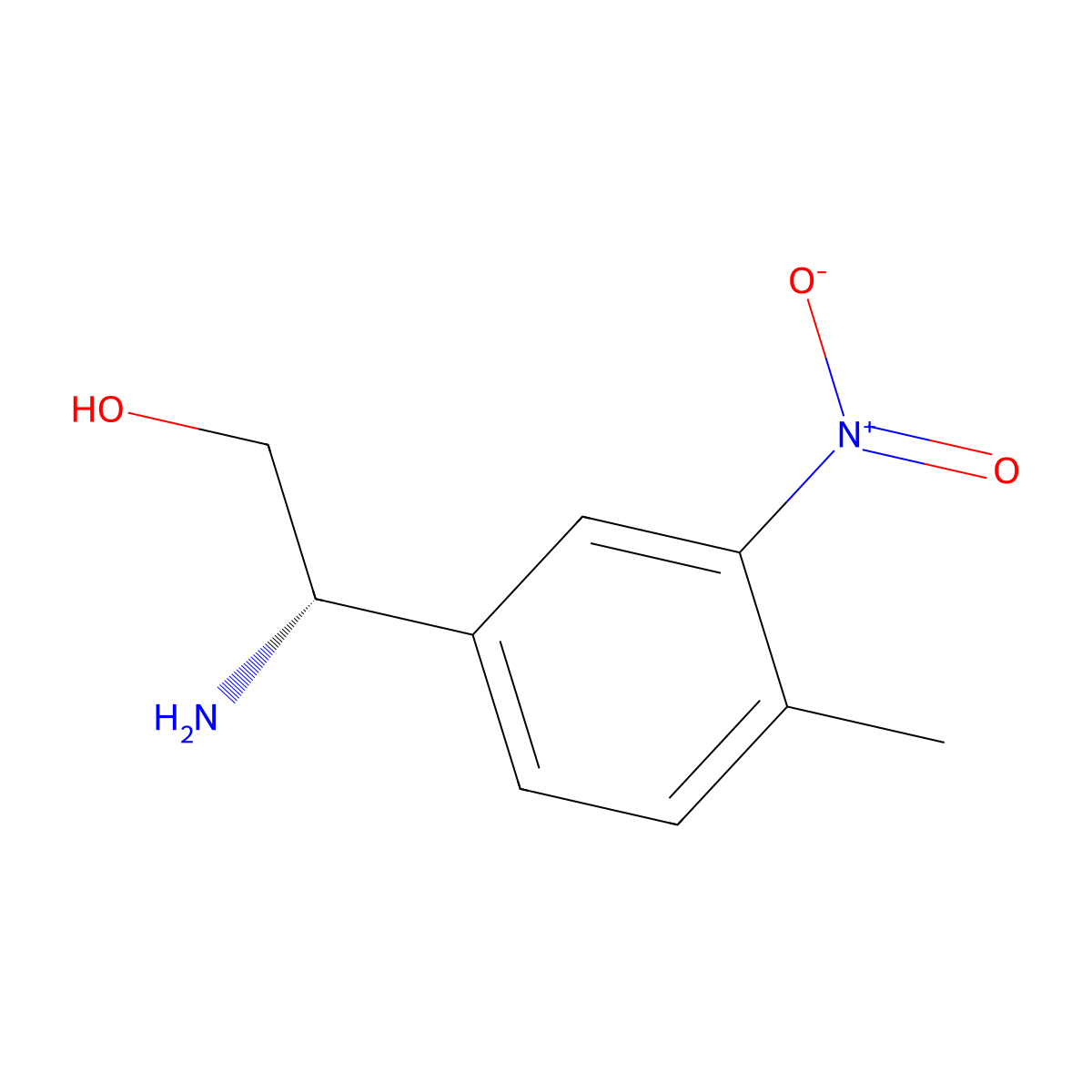 (2s)-2-Amino-2-(4-methyl-3-nitrophenyl)ethan-1-ol molecular structure, CAS 1213373-84-2