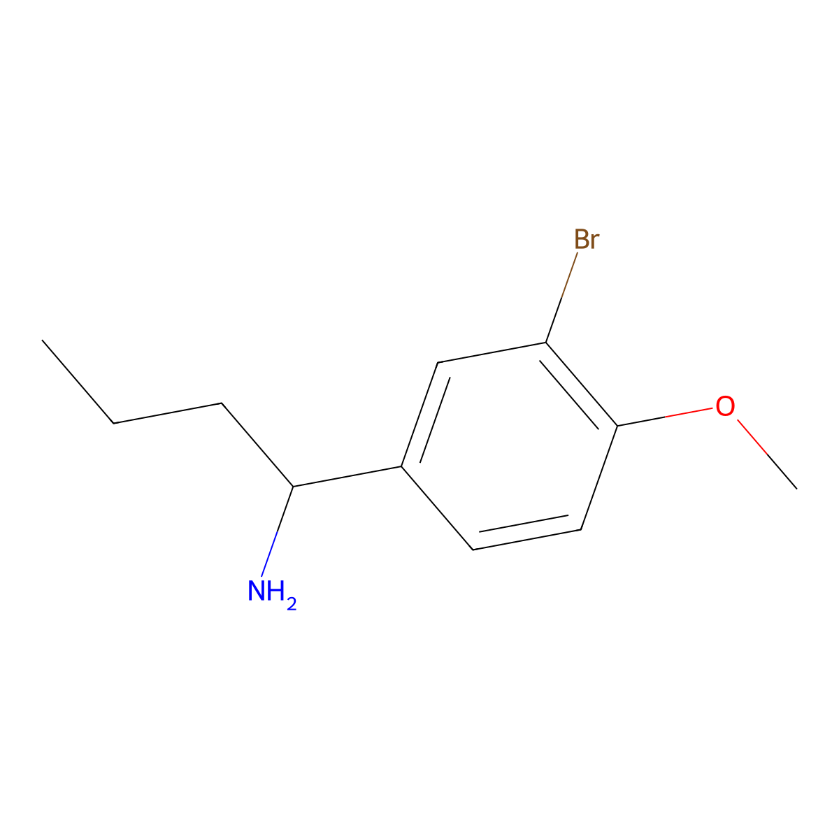 (S)-1-(3-Bromo-4-methoxyphenyl)butan-1-amine molecular structure, CAS 1213375-29-1
