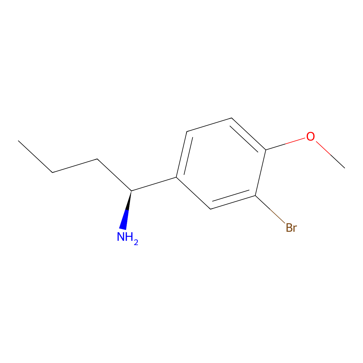 (S)-1-(3-Bromo-4-methoxyphenyl)butan-1-amine molecular structure, CAS 1213375-29-1