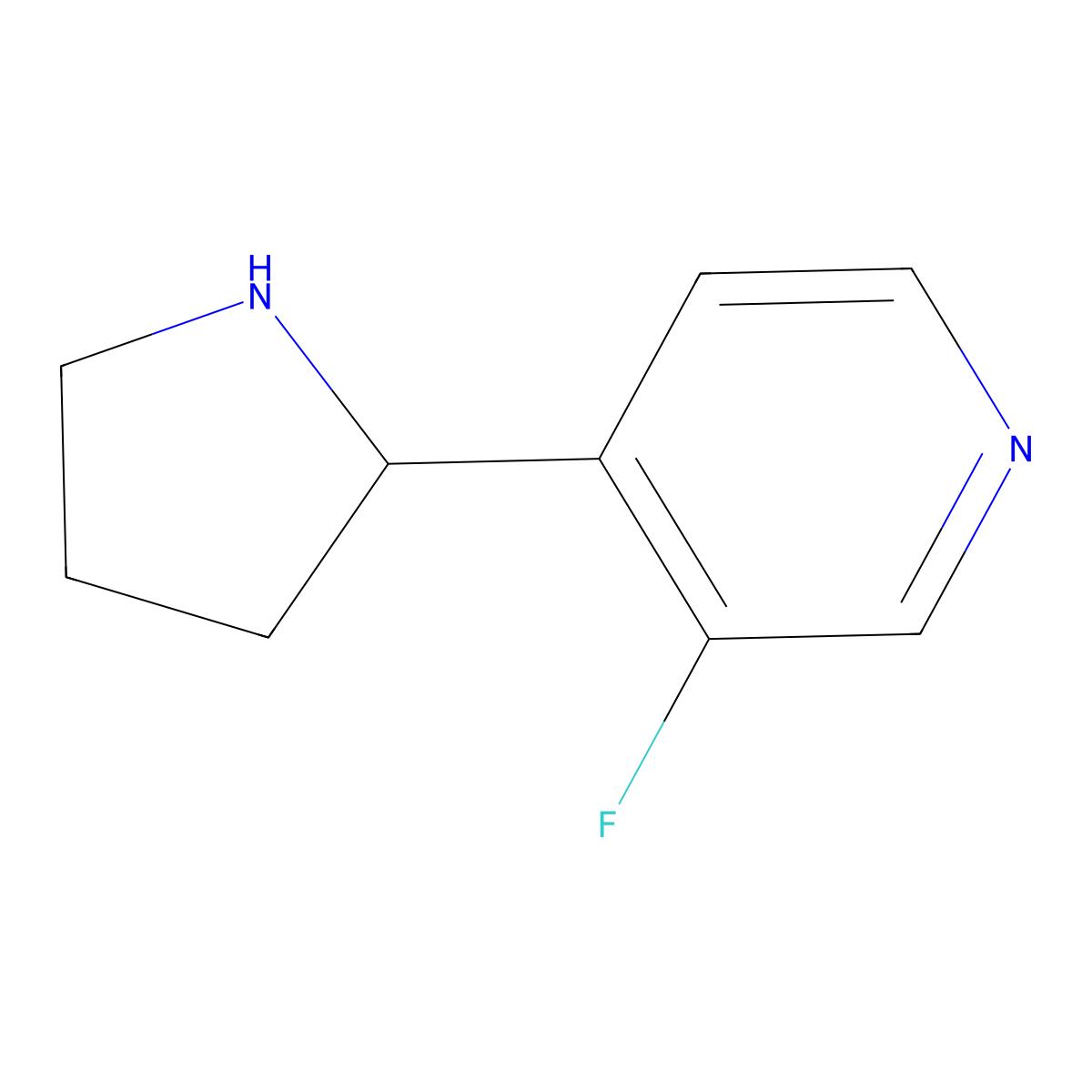 (R)-3-Fluoro-4-(pyrrolidin-2-yl)pyridine molecular structure, CAS 1213375-37-1