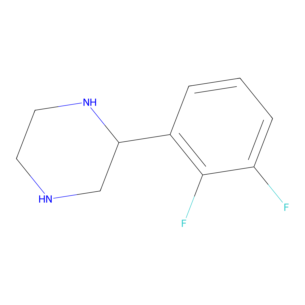 (S)-2-(2,3-Difluorophenyl)piperazine molecular structure, CAS 1213375-78-0
