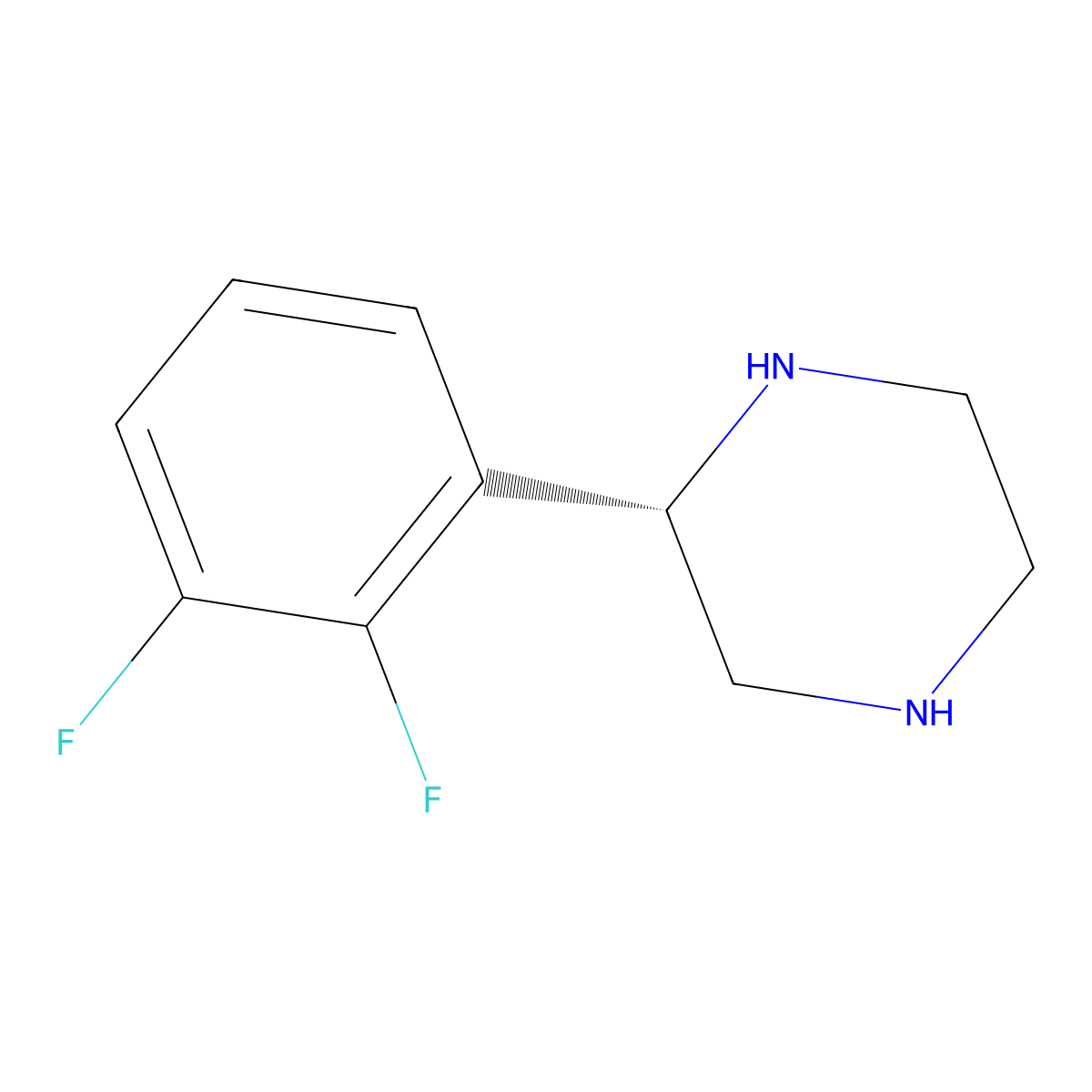 (S)-2-(2,3-Difluorophenyl)piperazine molecular structure, CAS 1213375-78-0