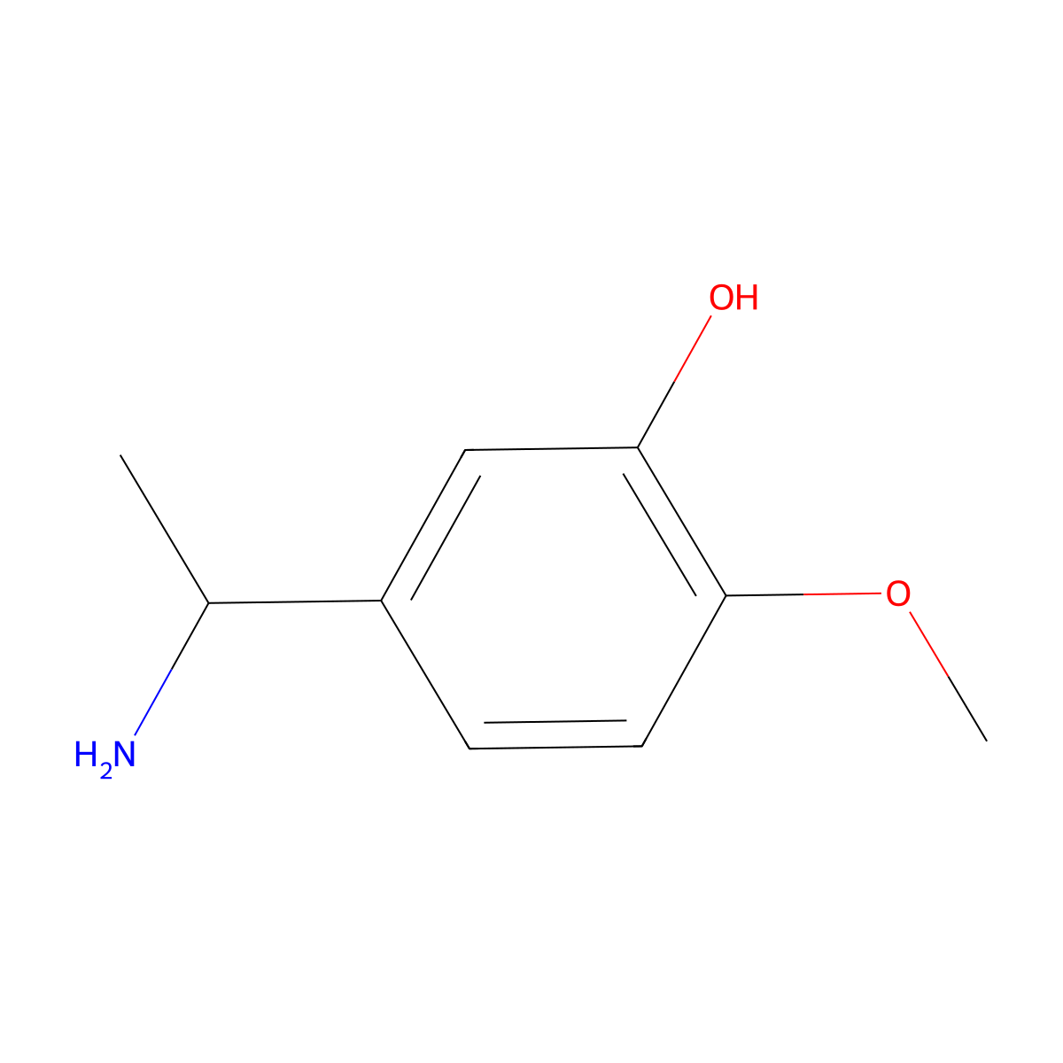 5-[(1s)-1-Aminoethyl]-2-methoxyphenol molecular structure, CAS 1213376-59-0