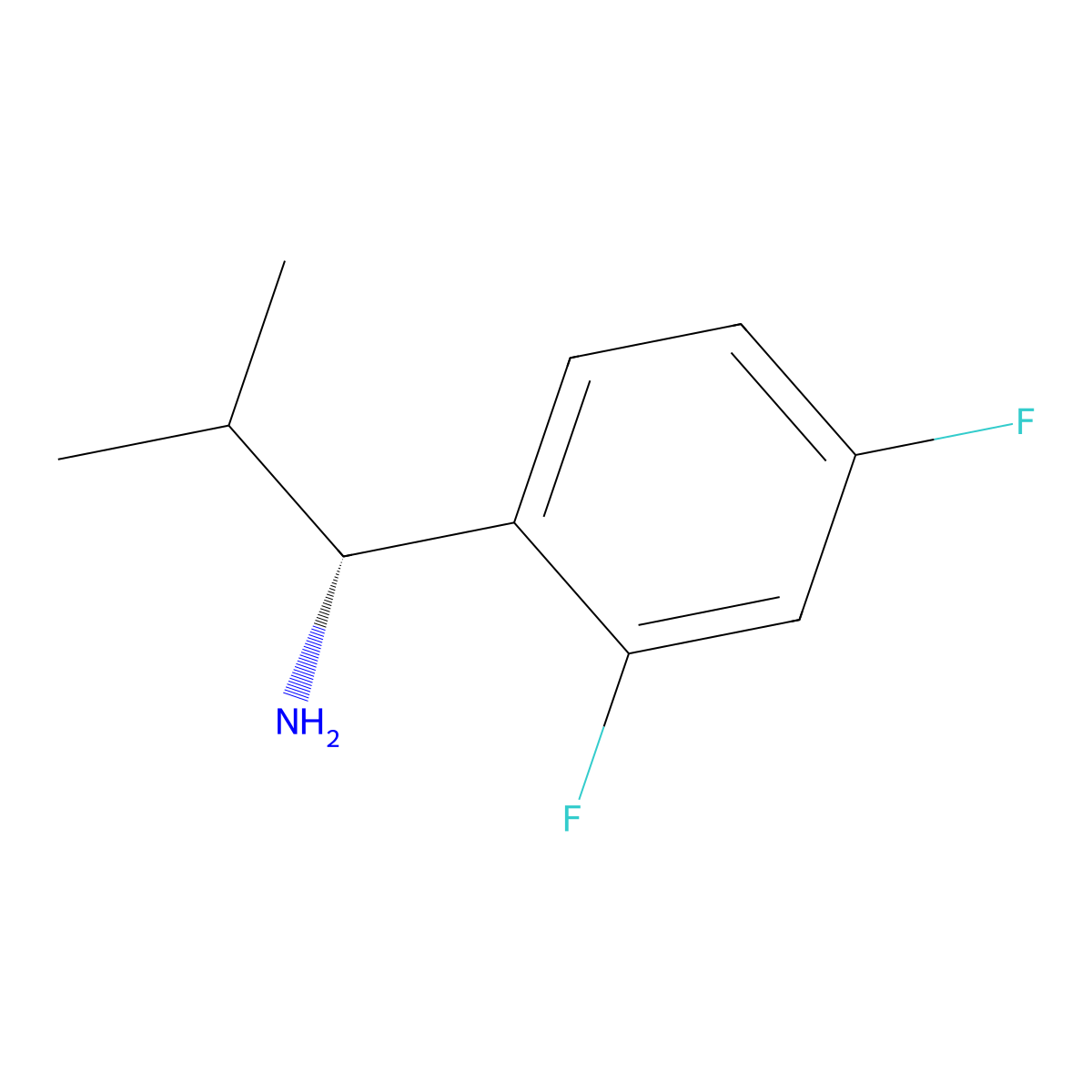 (R)-1-(2,4-Difluorophenyl)-2-methylpropan-1-amine molecular structure, CAS 1213377-92-4