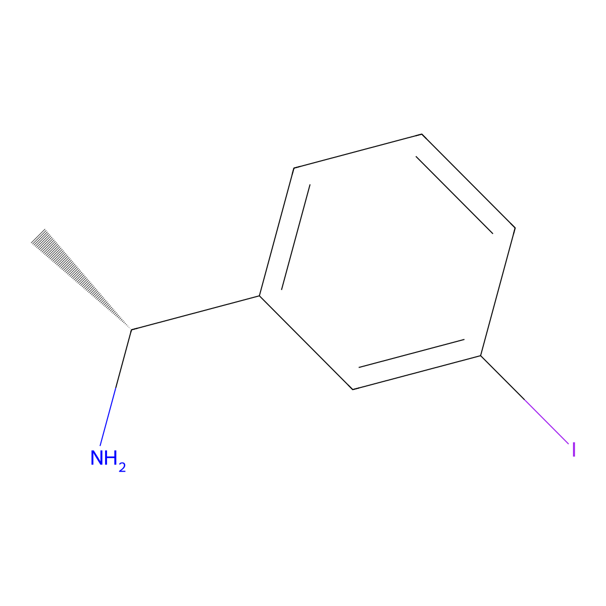 (R)-1-(3-Iodophenyl)ethanamine molecular structure, CAS 1213378-35-8