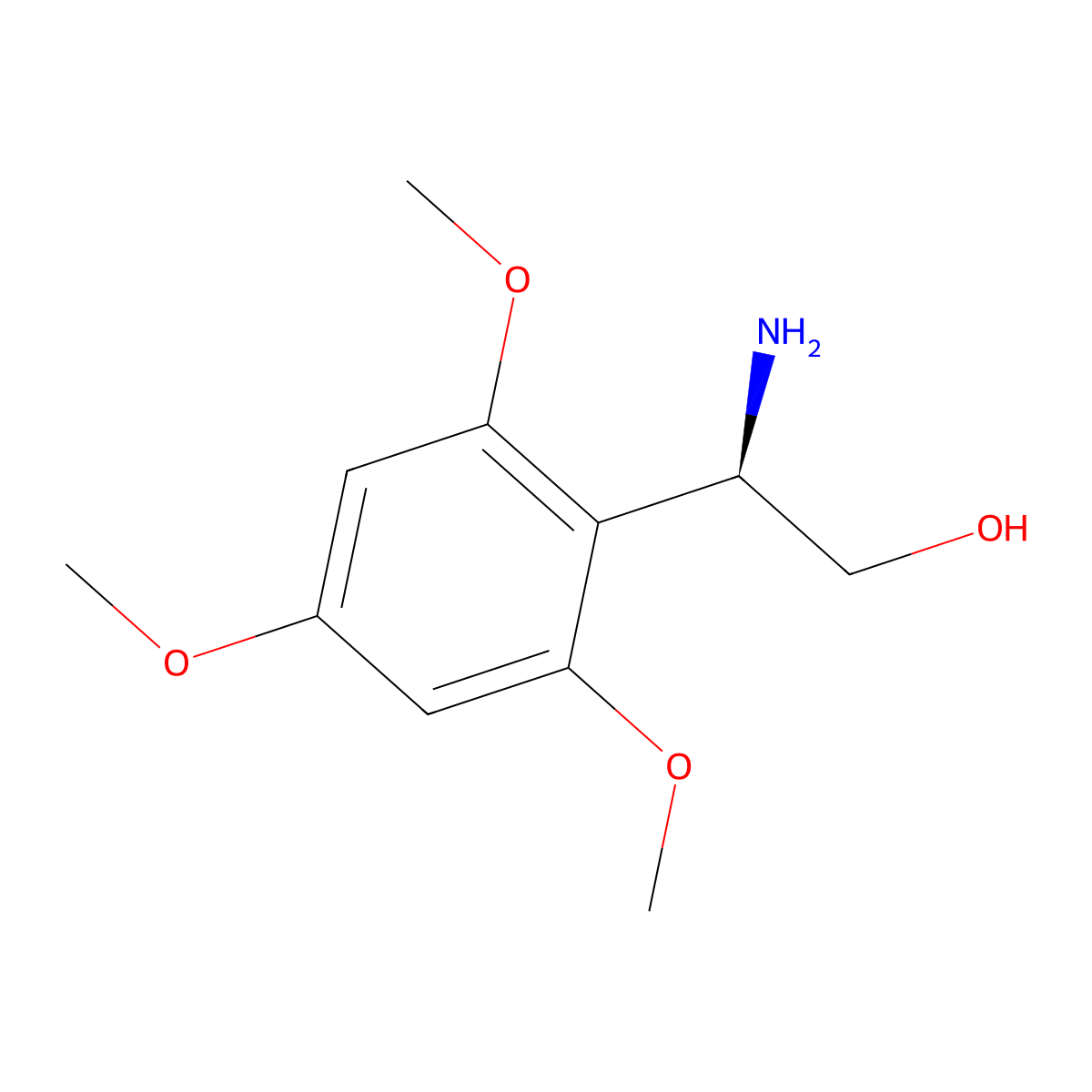 (2R)-2-Amino-2-(2,4,6-trimethoxyphenyl)ethan-1-OL molecular structure, CAS 1213379-12-4