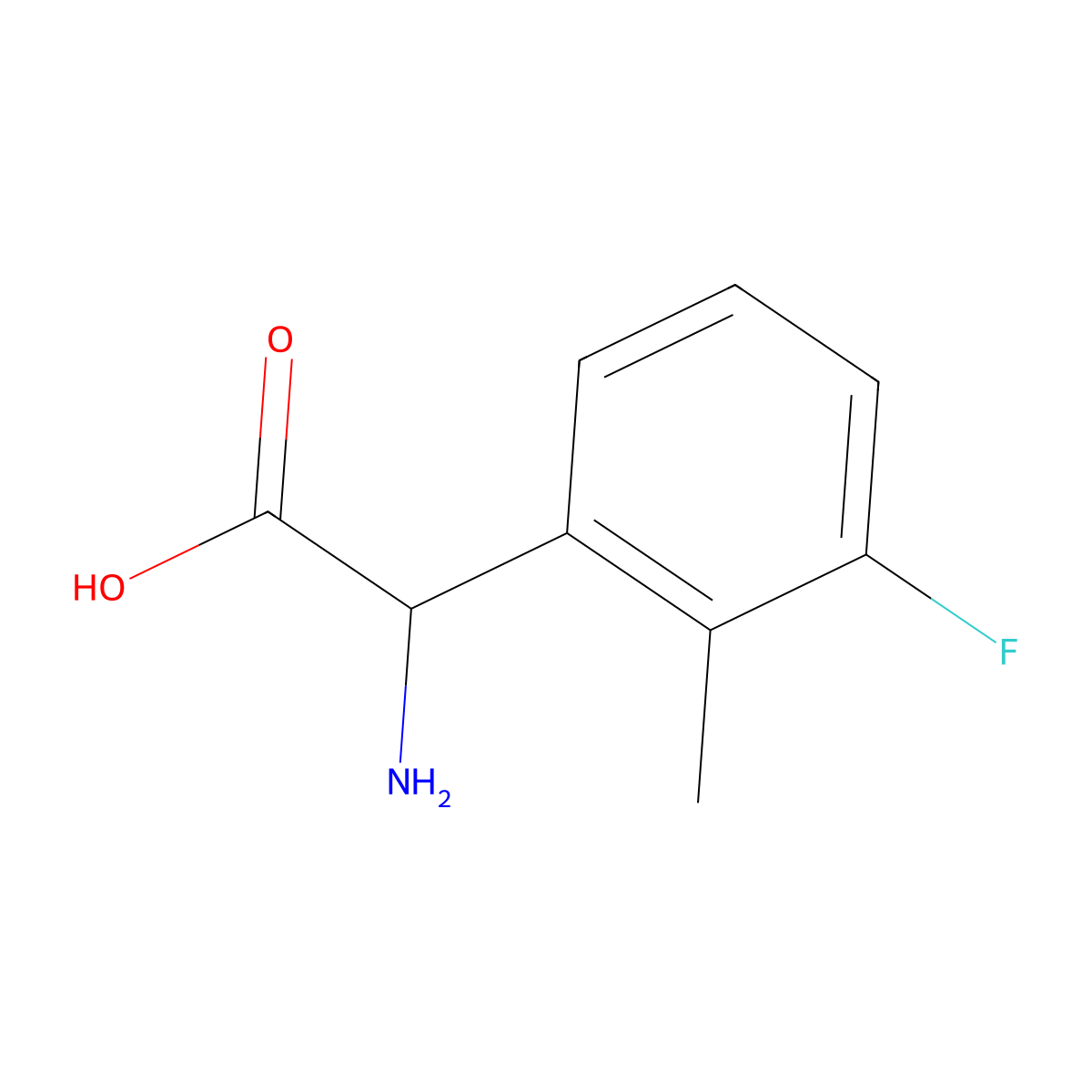 (S)-2-Amino-2-(3-fluoro-2-methylphenyl)acetic acid molecular structure, CAS 1213379-14-6