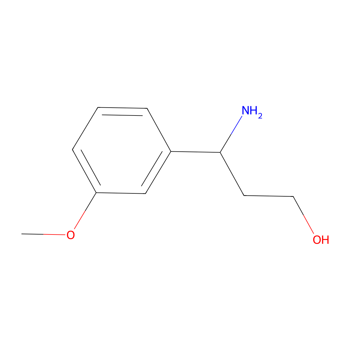 (3R)-3-amino-3-(3-methoxyphenyl)propan-1-ol molecular structure, CAS 1213379-44-2