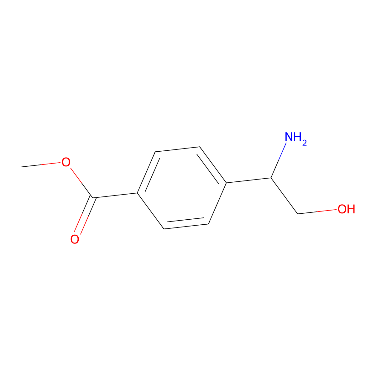 (S)-Methyl 4-(1-amino-2-hydroxyethyl)benzoate molecular structure, CAS 1213380-39-2