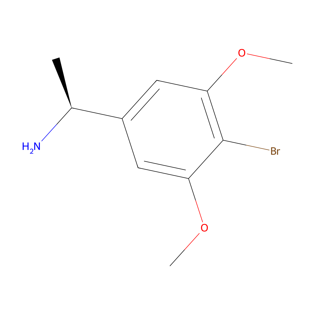 (1s)-1-(4-Bromo-3,5-dimethoxyphenyl)ethan-1-amine molecular structure, CAS 1213381-46-4