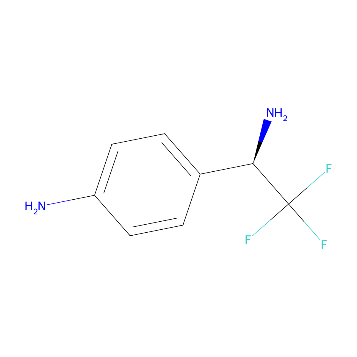 (R)-4-(1-Amino-2,2,2-trifluoroethyl)aniline molecular structure, CAS 1213382-95-6