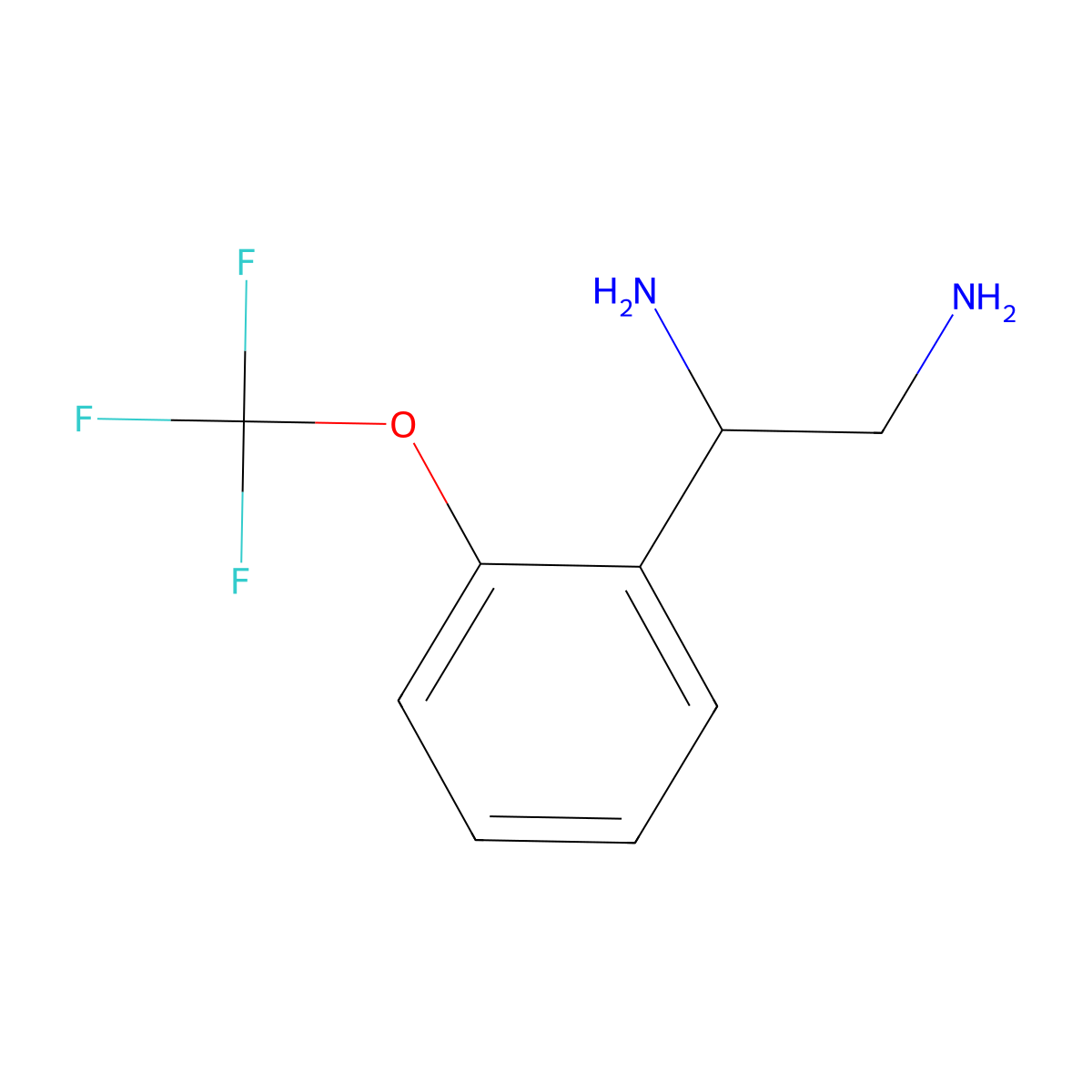 (1R)-1-[2-(Trifluoromethoxy)phenyl]ethane-1,2-diamine molecular structure, CAS 1213383-50-6