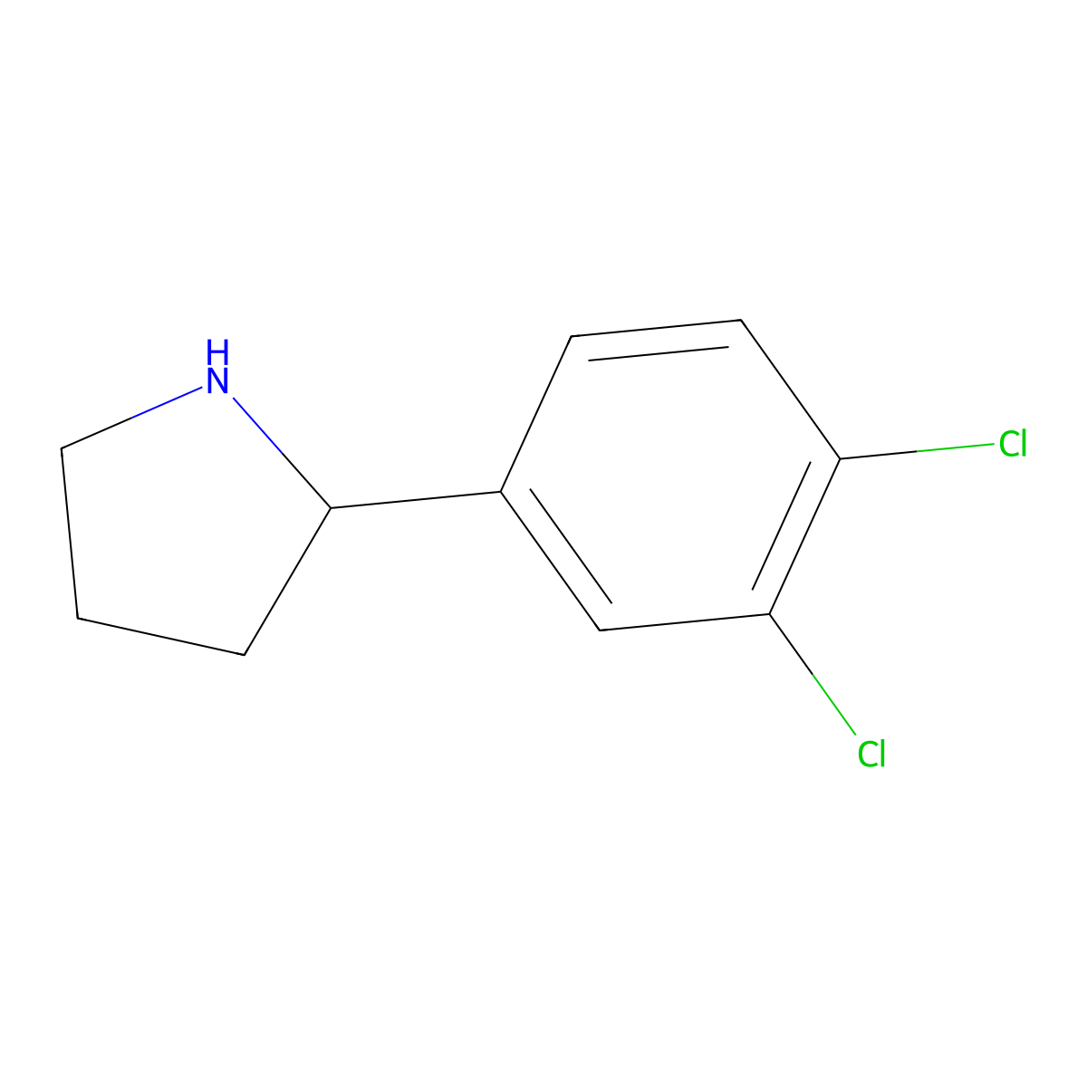 (S)-2-(3,4-Dichlorophenyl)pyrrolidine molecular structure, CAS 1213386-91-4