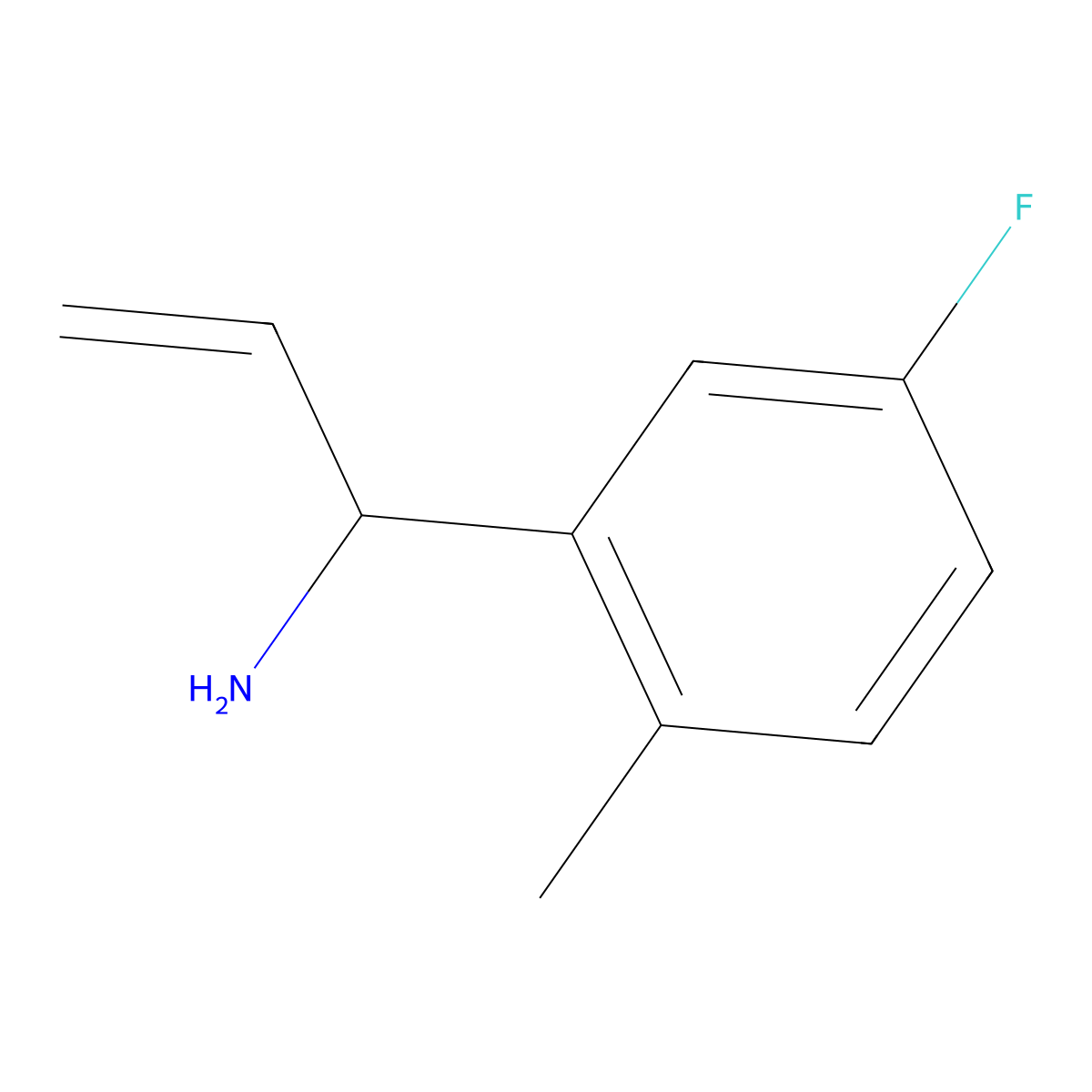 (S)-1-(5-Fluoro-2-methylphenyl)prop-2-EN-1-amine molecular structure, CAS 1213387-08-6