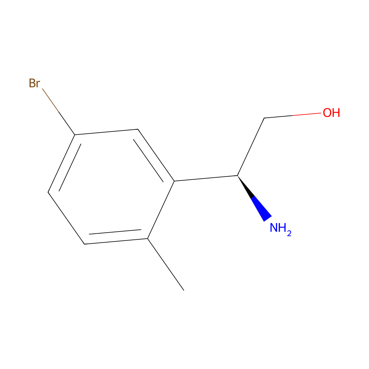 (s)-2-Amino-2-(5-bromo-2-methylphenyl)ethan-1-ol molecular structure, CAS 1213387-38-2