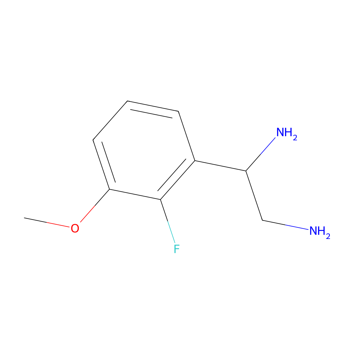 (1R)-1-(2-Fluoro-3-methoxyphenyl)ethane-1,2-diamine molecular structure, CAS 1213387-85-9