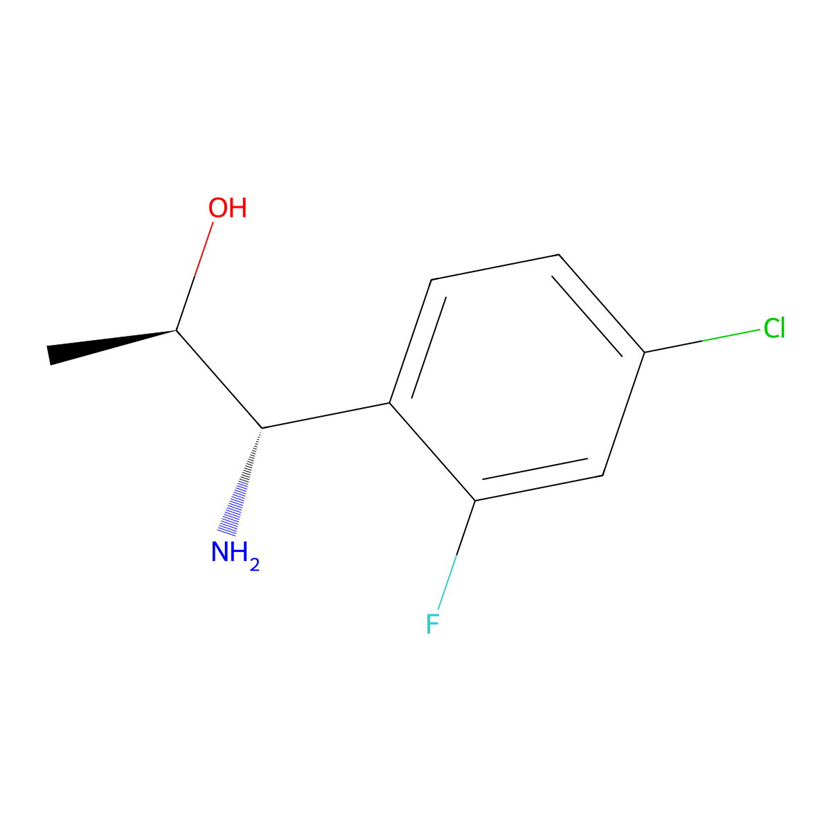 (1S,2R)-1-Amino-1-(4-chloro-2-fluorophenyl)propan-2-OL molecular structure, CAS 1213387-98-4
