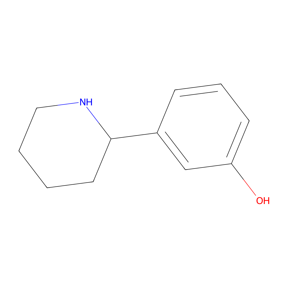 3-((2R)-2-Piperidyl)phenol molecular structure, CAS 1213388-85-2