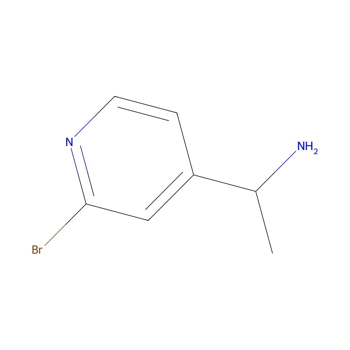 (R)-1-(2-Bromopyridin-4-YL)ethan-1-amine molecular structure, CAS 1213395-38-0